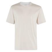 Casual Katoenen T-shirt Eleventy , Beige , Heren