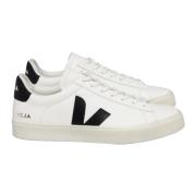 Witte Platte Schoenen Leer Veja , White , Heren