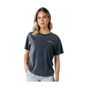 Concert Acid Wash Loosefit Tee Colourful Rebel , Gray , Dames