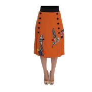 Midi Skirts Dolce & Gabbana , Orange , Dames