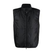 Gewatteerd Gilet Vest Aspesi , Black , Heren