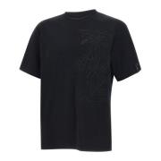 Cartoon Geborduurd Zwart T-shirt Iceberg , Black , Heren