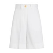 Witte Shorts met Voorknoopsluiting Patou , White , Dames