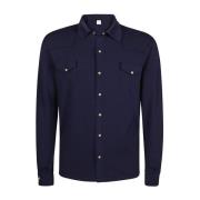 Gebreide Shirt Texas Wol Eleventy , Blue , Heren