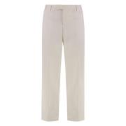 Stretch katoenen broek met achterzakken PT Torino , Beige , Dames