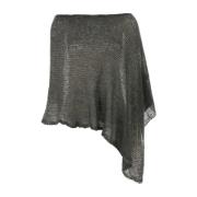 Donkergrijze Nylon Blend Poncho Gimaguas , Gray , Dames