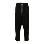 Zwarte Wollen Blend Broek Drole de Monsieur , Black , Heren