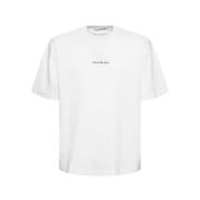 Wit stempellogo T-shirt Acne Studios , White , Heren