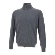 Merino Wol Vest Grijs Rits Sweater Kangra , Gray , Heren