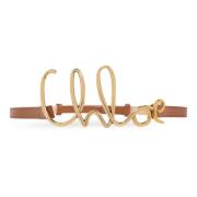 Iconische Riem in Klei Bruin Chloé , Brown , Dames