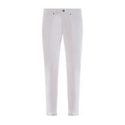 Witte Stretch Slim Fit Jeans Dondup , White , Heren