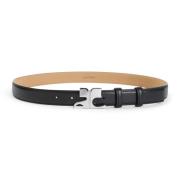 Zwarte Leren Riem Courrèges , Black , Dames