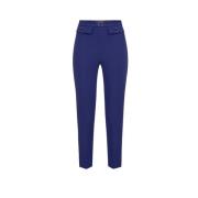 Rechte Polyester Broek Elisabetta Franchi , Blue , Dames