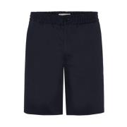 Navy Satijnen Bermuda Shorts Ami Paris , Blue , Heren