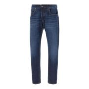 Heren Katoenen Jeans, Donker Denimblauw Dondup , Blue , Heren