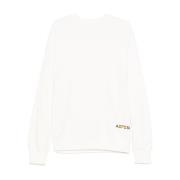 Logo Print Sweatshirt Aspesi , Beige , Heren