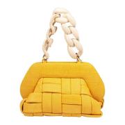 Canvas Clutch Tas Geel Oker THEMOIRè , Yellow , Dames