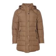 Stijlvolle Bronzen Jas voor de Winter Danwear , Brown , Dames