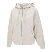 Grijze Katoenen Sweatshirt met Vos Logo Maison Kitsuné , Gray , Dames