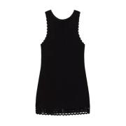 Omkeerbare Viscose Tanktop Twinset , Black , Dames