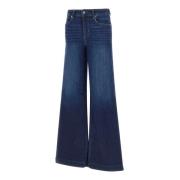 Donkerblauwe Denim Flare Jeans Liu Jo , Blue , Dames