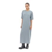 Katoenen Jersey Midi Jurk Italië Gemaakt The Row , Gray , Dames