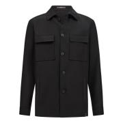 Link Wol Shirt Jacket Boggi Milano , Black , Heren