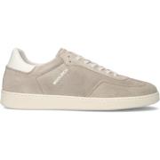 Beige Suède Lage Sneakers Woolrich , Beige , Heren