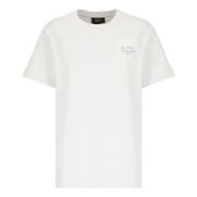 Witte Katoenen Crewneck T-shirt met Logo A.p.c. , White , Dames