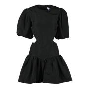 Damesjurk in Viscose Linnenmix Msgm , Black , Dames