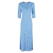 Elegante Bloemenjurk voor Vrouwen Rixo , Blue , Dames