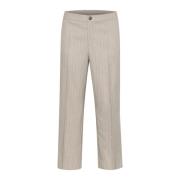 Hoge taille gestreepte broek Kaffe Curve , Beige , Dames