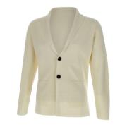 Witte Merinowol Blazer Trui Filippo De Laurentiis , White , Heren