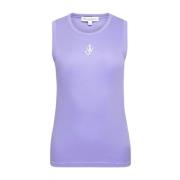 Lavendel Paarse Mouwloze Geribbelde Gebreide Jas JW Anderson , Purple ...