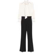 Elegante Jumpsuit met Bevestigde Sjaal Elisabetta Franchi , Multicolor...