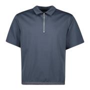 Blauwe Zip Polo Lente-Zomer 2025 Sacai , Blue , Heren