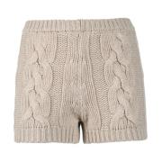 Cashmere Shorts voor Stijlvolle Look Magda Butrym , Beige , Dames