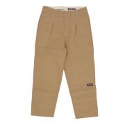 Katoenen gabardine broek met zakken Disclaimer , Brown , Heren