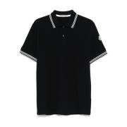 Blauwe T-shirts en Polo's met Streepdetail Moncler , Blue , Heren