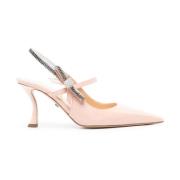 Kristal Lakleren Slingback Schoenen Mach & Mach , Pink , Dames