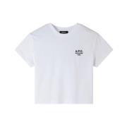 Navy Blauw Organisch Katoenen T-shirt A.p.c. , White , Dames