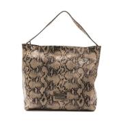 Python Print Leren Schoudertas Pompei Donatella , Brown , Dames