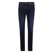 Denim Straight Gewassen Jeans Incotex , Blue , Heren