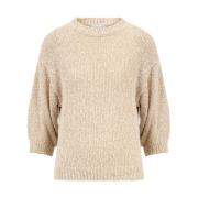 Korte Mouw Pullover Roxie Knit-ted , Yellow , Dames