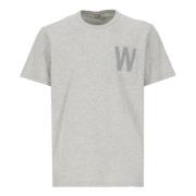 Grijze Katoenen T-shirt met Borstzak Woolrich , Gray , Heren