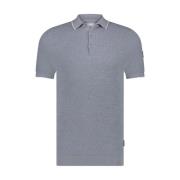 Gebreide Polo Shirt State of Art , Gray , Heren