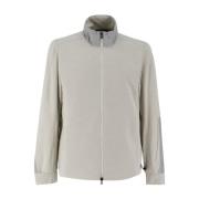 Wollen Blend Rits Cardigan Sease , White , Heren