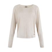 Lange Mouw Top Rianne Moscow , Beige , Dames