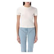 Witte Pierced Baby T-shirt Mugler , White , Dames