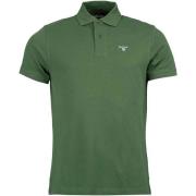 Tartan Pique Polo Shirt Racing Green Barbour , Green , Heren